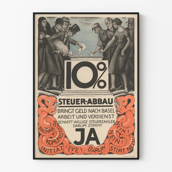 Vintage poster tax reduction 10% wall decoration