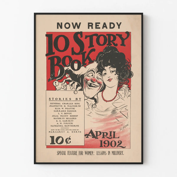 Vintage poster 10 Story Book April 1902 wall decoration