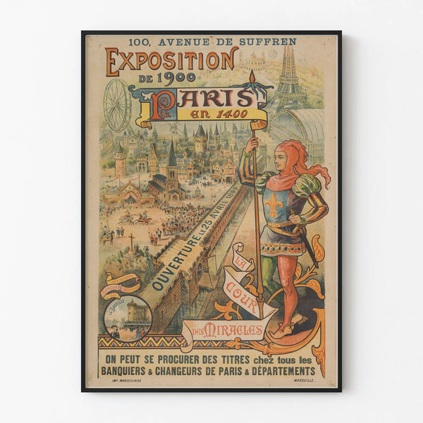 Vintage Poster of the 1900 Paris Exhibition - Historic Wall Decoration