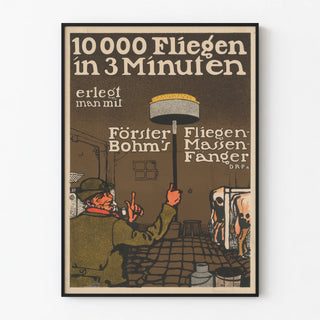 Vintage poster advertising Förster Bohm's fly trap