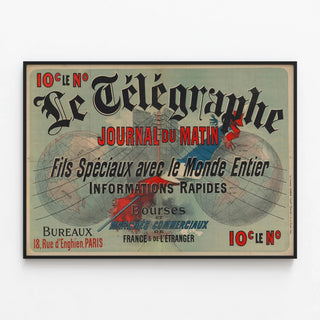 10c - The Telegraph Journal of the Morning - Special Issue with the Entire World — framed artwork on a wall