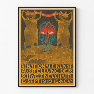 Vintage poster for the Swiss National Art Exhibition 1912 Neuchâtel