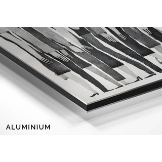 Black and white decorative design panel - Silent Multitude