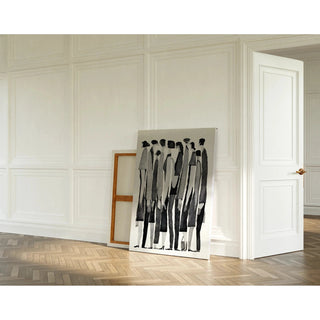 Black and white decorative design panel - Silent Multitude
