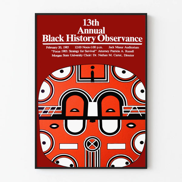 Vintage poster 13th Annual Black History Observance 1985