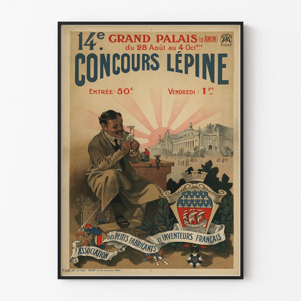 Vintage poster of the 14th Lépine Competition at the Grand Palais