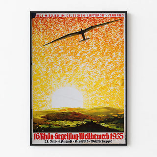 Vintage poster of the Rhön glider competition 1935