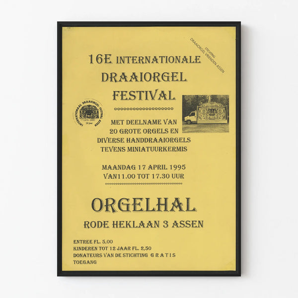 Vintage Poster for the International Barrel Organ Festival 1995