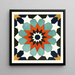 18 decorative tile plaques of the Afghan Delimitation Commission Pl 04 - Afghan Delimitation Commission — framed artwork on a wall