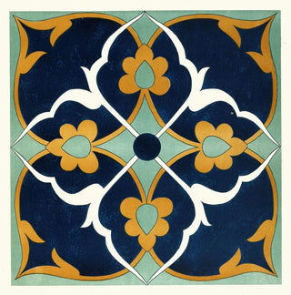 18 plaques de carreaux ornementaux de la Commission de délimitation afghane Pl 13 - Commission de délimitation afghane