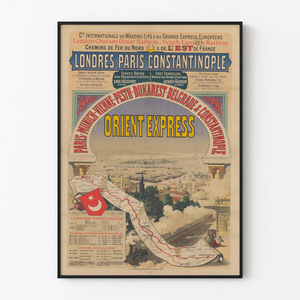 Vintage Poster Orient Express London Paris Constantinople