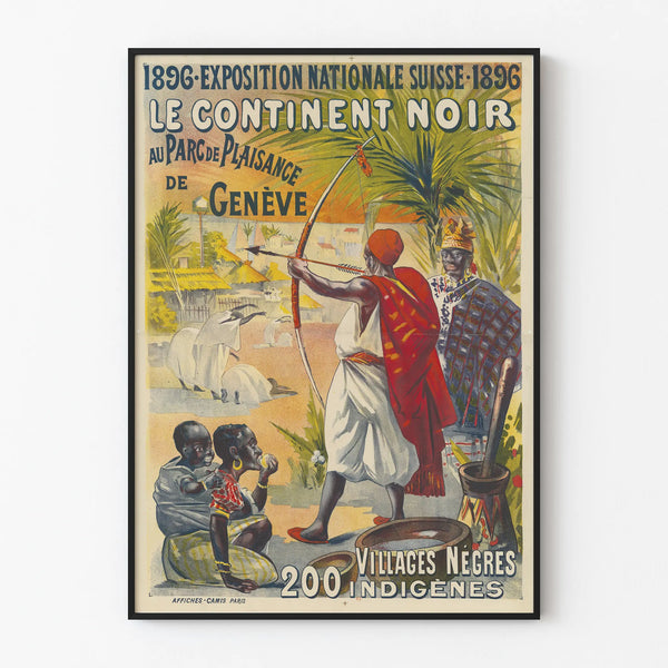 Swiss National Exhibition Poster 1896 - The Black Continent in Geneva
