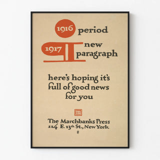 Vintage typographic poster 1916-1917 The Marchbanks Press