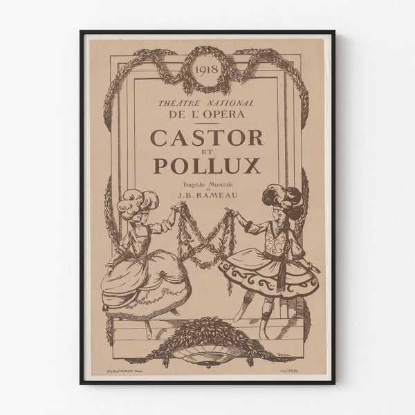 Poster of the National Opera Theatre Castor and Pollux 1918