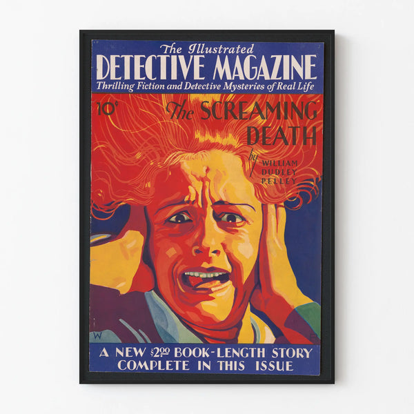 Vintage Poster Magazine Detective The Screaming Death
