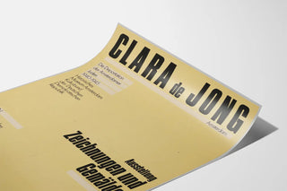 Exhibition Poster Clara de Jong 1988-1989