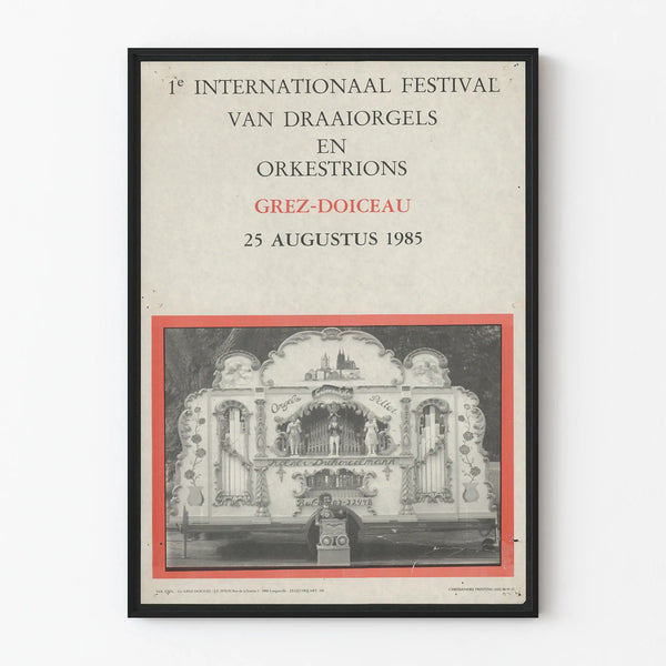 Vintage poster of the 1st International Festival of Barrel Organ and Orchestrion Concerts 1985