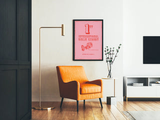 First International Girlie Exhibition Poster Rose Retro