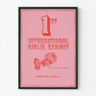 First International Girlie Exhibition Poster Rose Retro