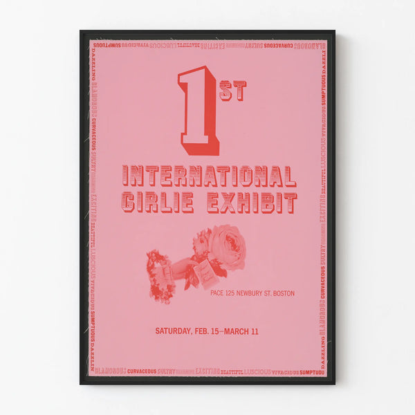 First International Girlie Exhibition Poster Rose Retro