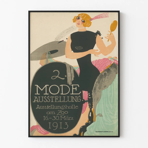 Vintage fashion poster 1913 for wall decoration