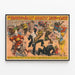 Barnum & Bailey Circus Poster of Animal Performers and Fantastical Acts — framed artwork on a wall