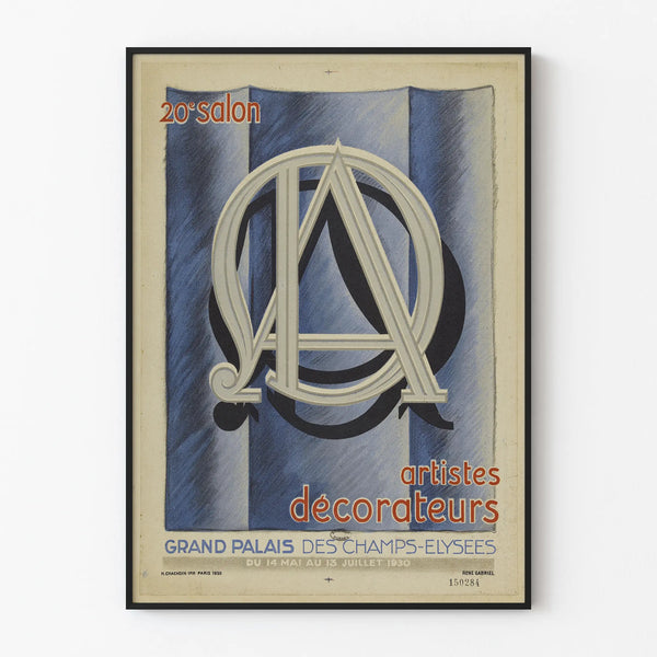 Poster of the Salon of Artists and Decorators 1930 Grand Palais