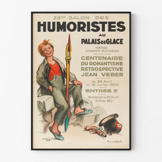 Vintage Poster for the Humorists' Salon at the Ice Palace 1930