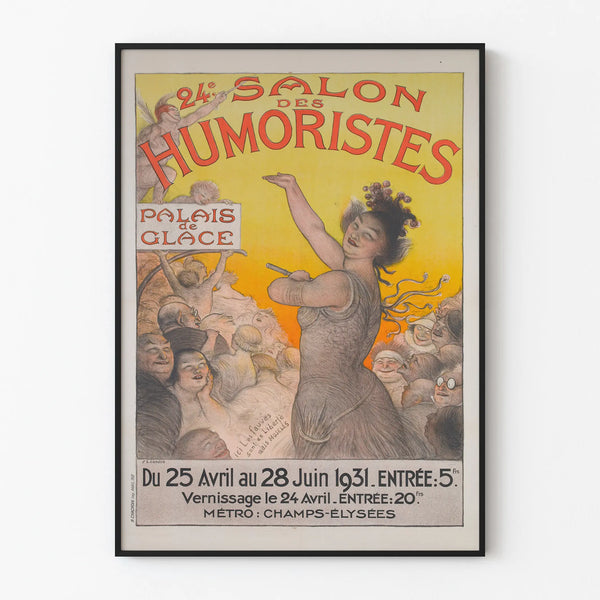 Vintage poster of the Humorists' Salon 1931 for wall decoration