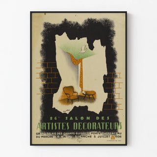 Decorative Poster of the Artists and Decorators' Exhibition 1936 Grand Palais
