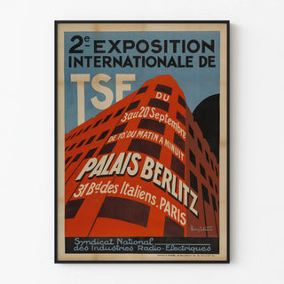 Vintage Poster of the 2nd International Radio Exhibition at Palais Berlitz, Paris