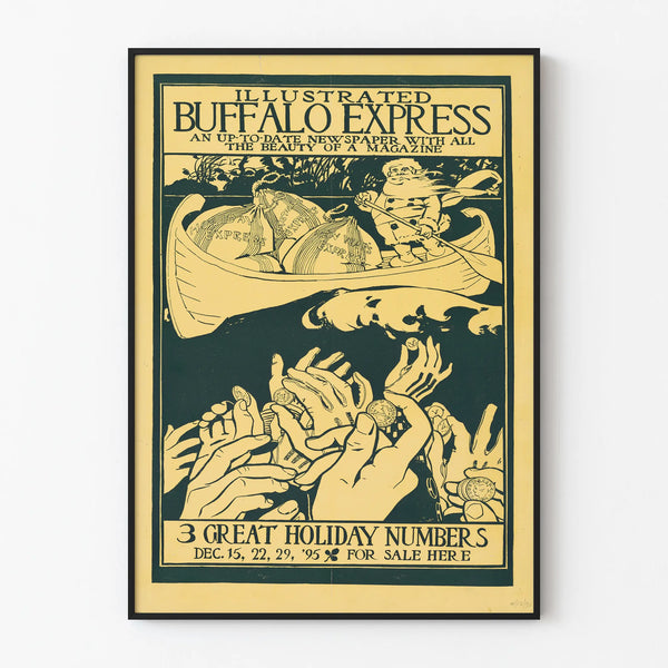 Vintage Buffalo Express Vacation Numbers Poster 1895