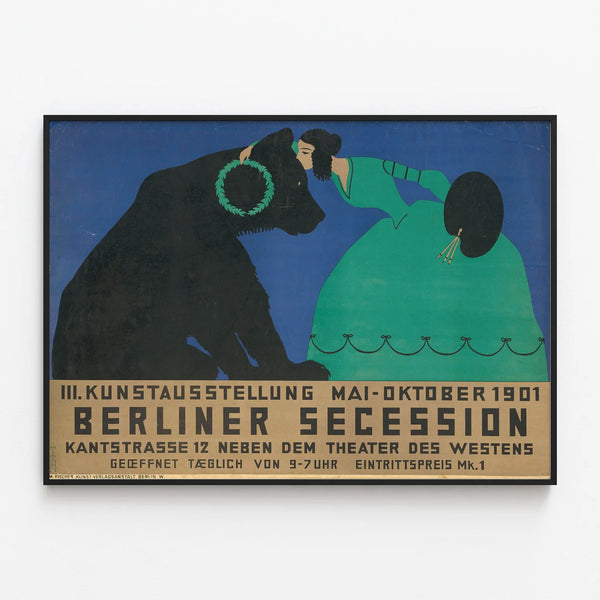 Vintage Berlin Secession Poster 1901 - Artistic Wall Decoration — framed artwork on a wall