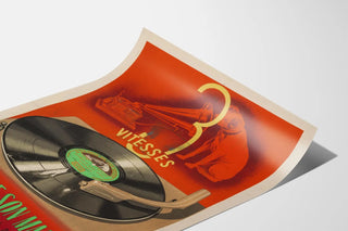 Vintage poster La Voix de Son Maître 3 speeds