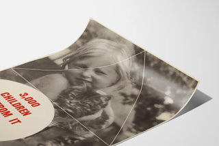 Vintage poster raising awareness about children: 3,000 annual deaths