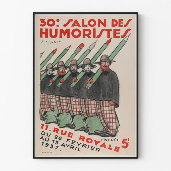 Vintage poster 30th Humorists' Salon 1937 wall decoration