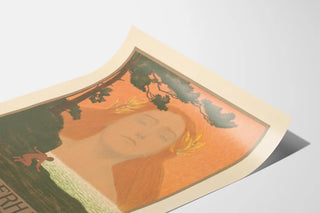 Decorative poster Kunstlerhaus with portrait and nature