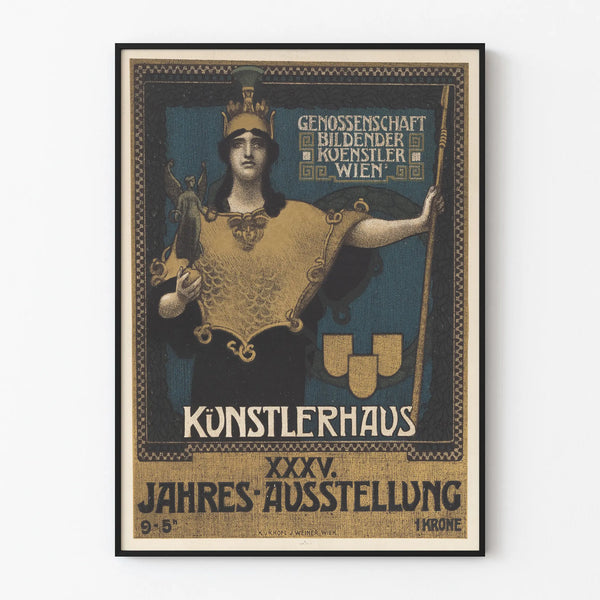 Art Nouveau Poster for Artistic Exhibition Wien Künstlerhaus