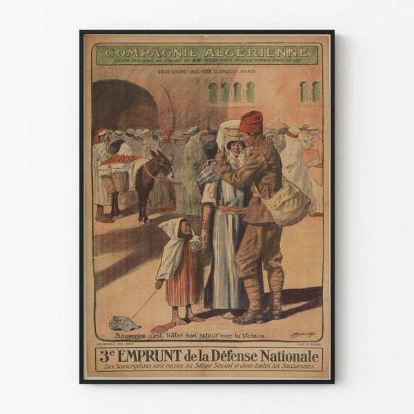 Vintage Poster of the 3rd National Defense Loan - Algerian Company