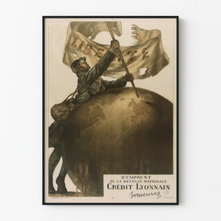 Historical poster for the 3rd National Defense Loan Crédit Lyonnais