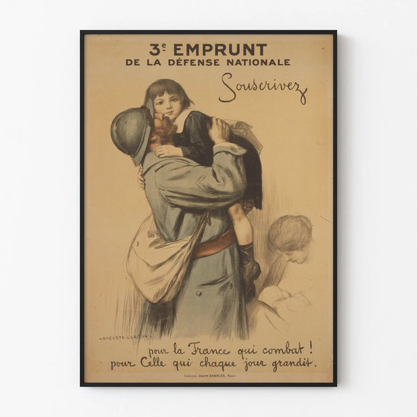 Vintage poster of the Third Loan of the National Defense - Historic wall decoration