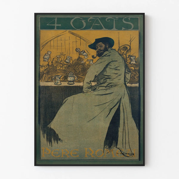 Vintage decorative poster 4 Gats, Art Nouveau style