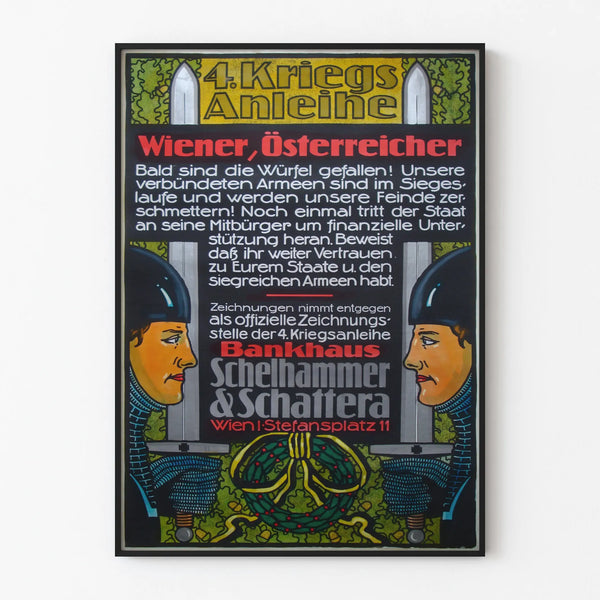 Vintage wall decoration poster for the 4th war obligation