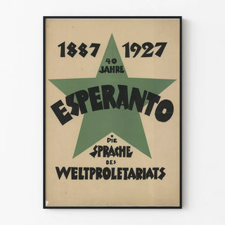 Vintage Esperanto Poster 1887-1927 Green Star