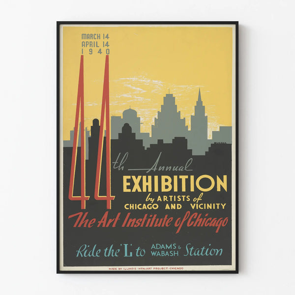 Vintage poster for the Chicago 1940 art exhibition