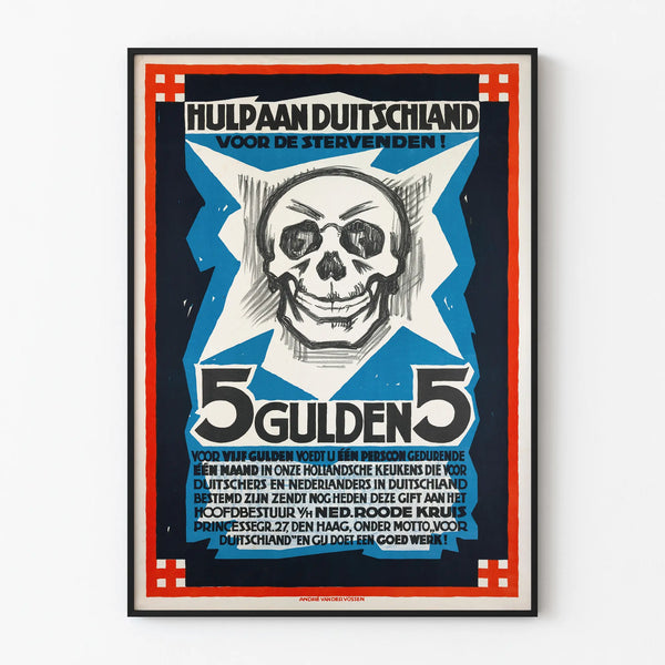 Vintage solidarity poster Hulp Aan Deutschland by André Vander Vossen