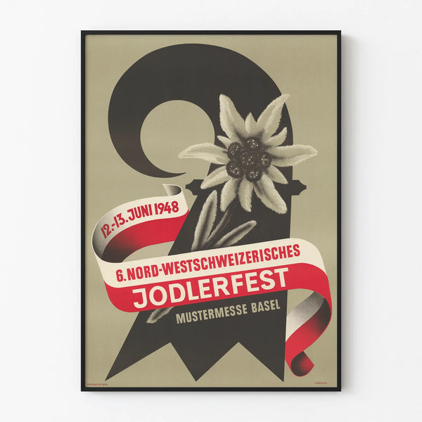 Vintage poster Jodlerfest 1948 wall decoration