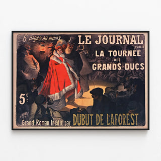 Vintage Poster Le Journal - The Grand Dukes' Tour — framed artwork on a wall