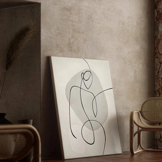 Black and white decorative design panel - Feminine essence