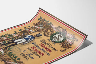 Vintage poster of the von Horn regiment, 75 years, 1890